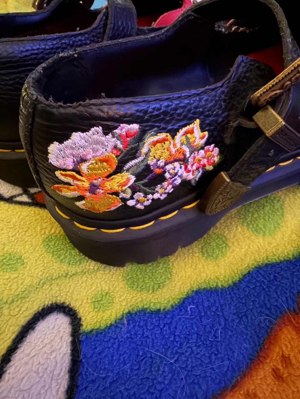 UNICORN - Dr Marten Embroidered Mary Janes Size 7 - Picture 5 of 12
